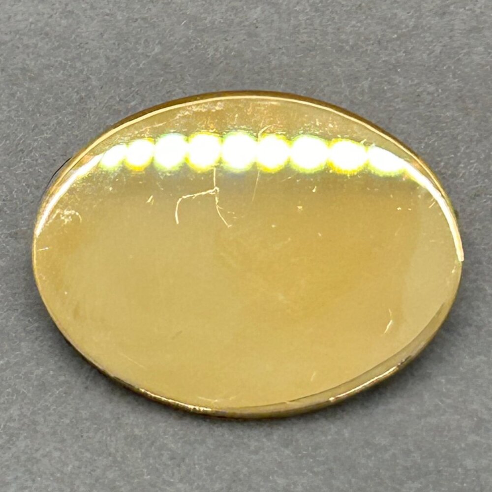 Vintage 1/20 14KT Gold Filled Oval Brooch Pin 1" CeeTee Engravable With Box